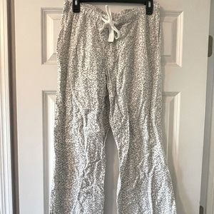 Leopard flannel pajama pants